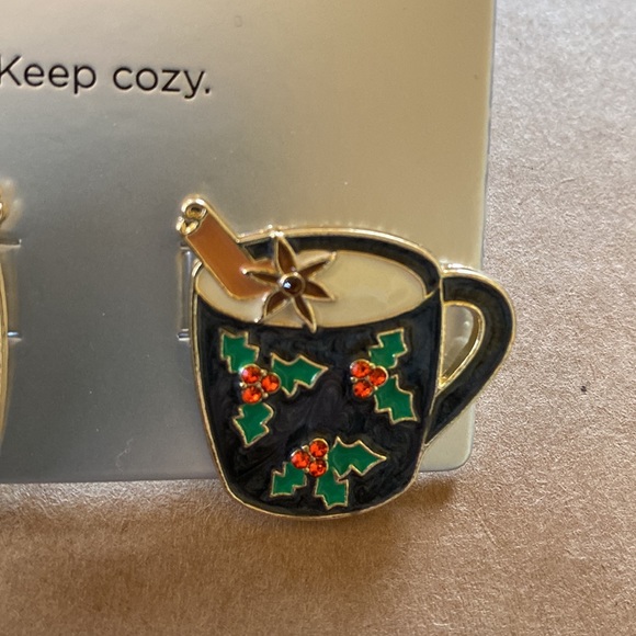SUGARFIX by BaubleBar Hog the Eggnog Earrings Hot Cocoa Chocolate Coffee Mug - Picture 6 of 6